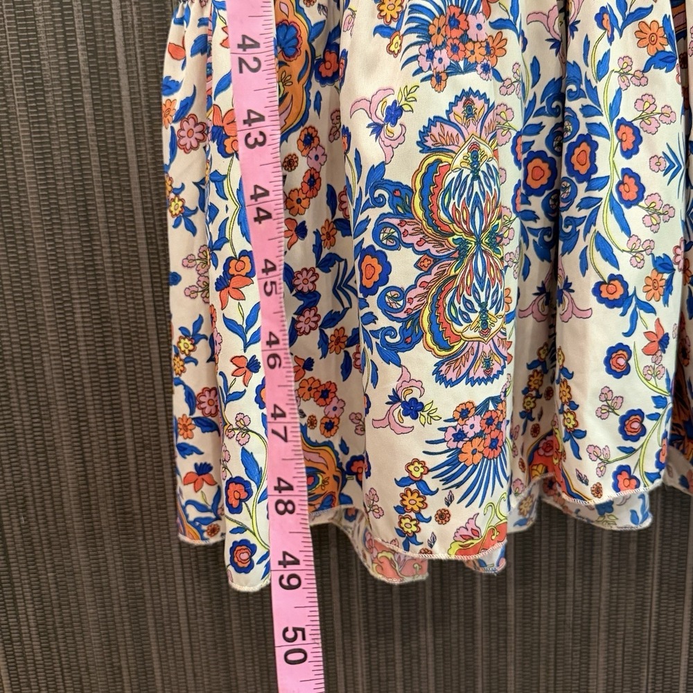 BOEMO Anthropologie Maxi Dress Bohemian Cottagecore Floral Paisley Size Large - Picture 6 of 12